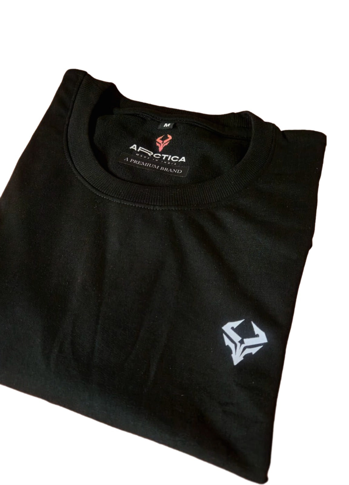 Bird Graphic Print Round Neck Cotton Blend Black T-Shirt