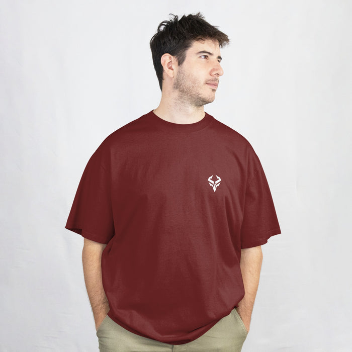 Brown Bandana Back Graphic Oversized T-shirt