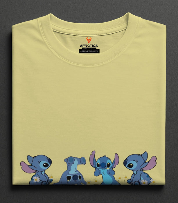 Light Yellow Lilo & Stitch Print Shirt