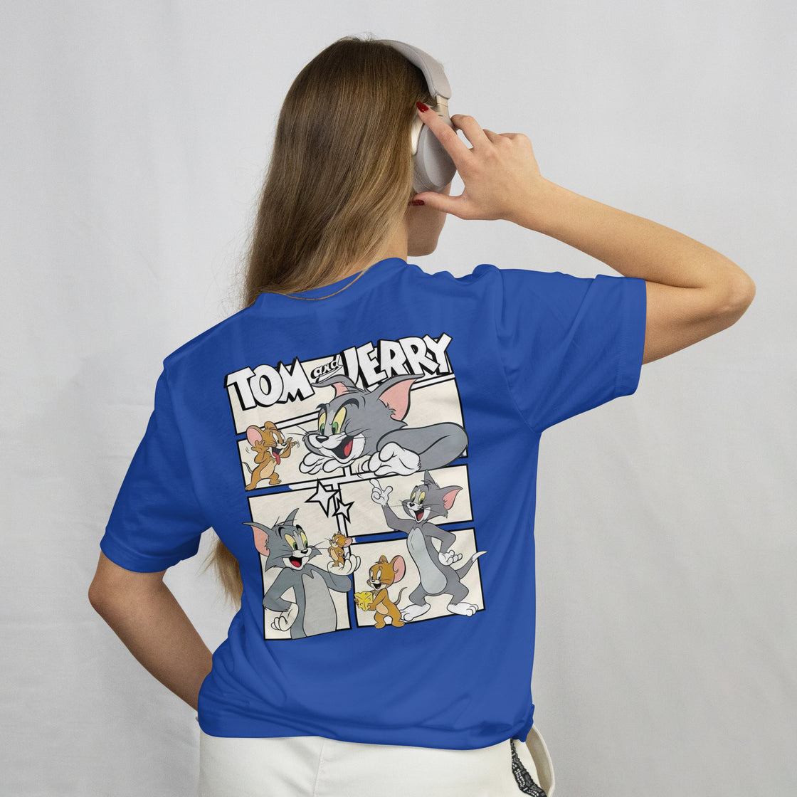 Tom & Jerry Classic Oversize Cartoon Tee
