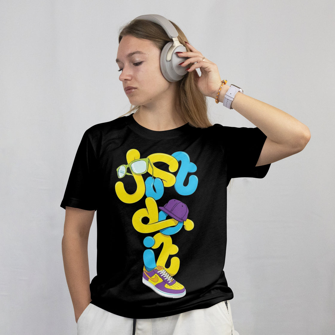 Just Do It Street Art Oversize Tee- Oversized Unisex